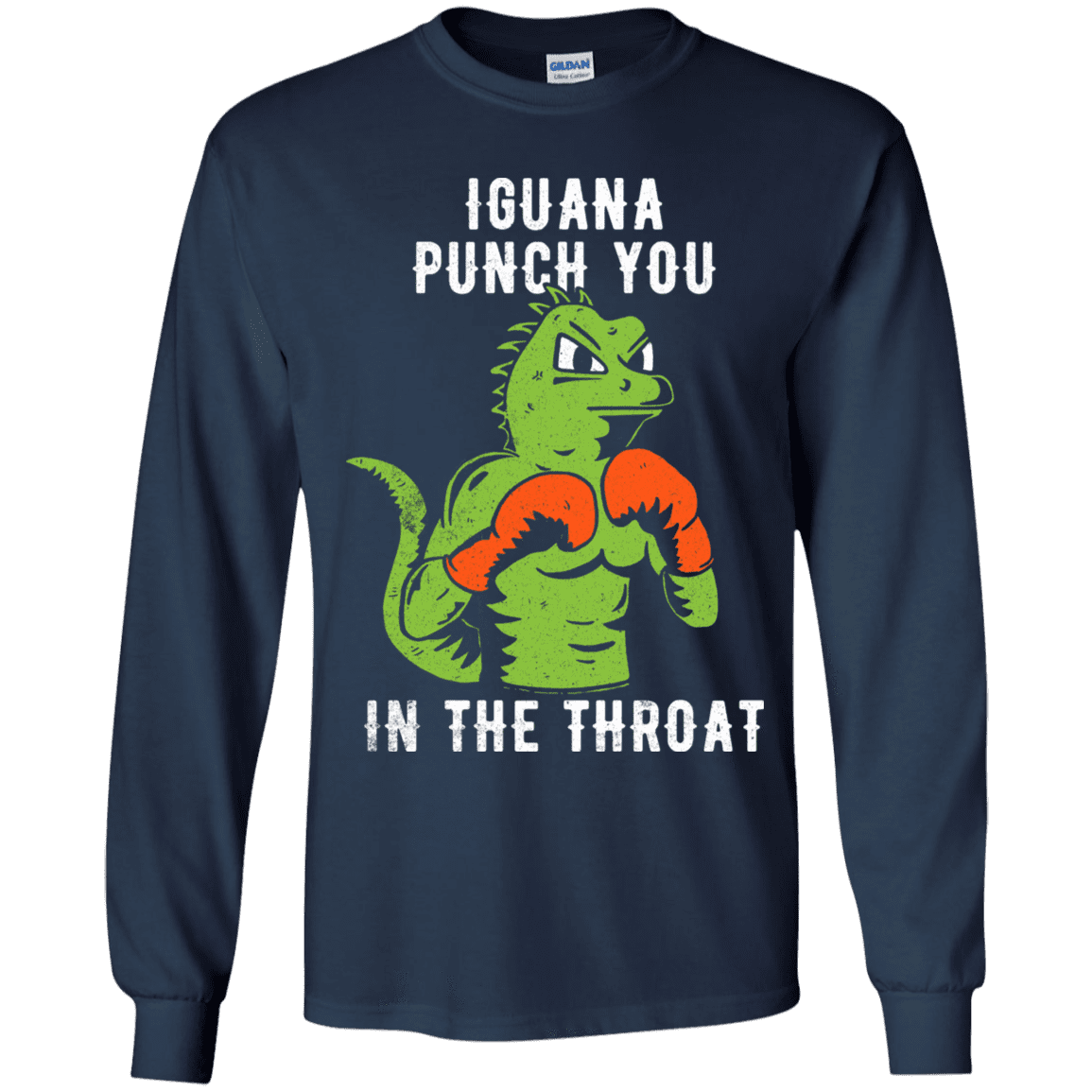 T-Shirts Navy / YS Iguana Punch You Youth Long Sleeve T-Shirt