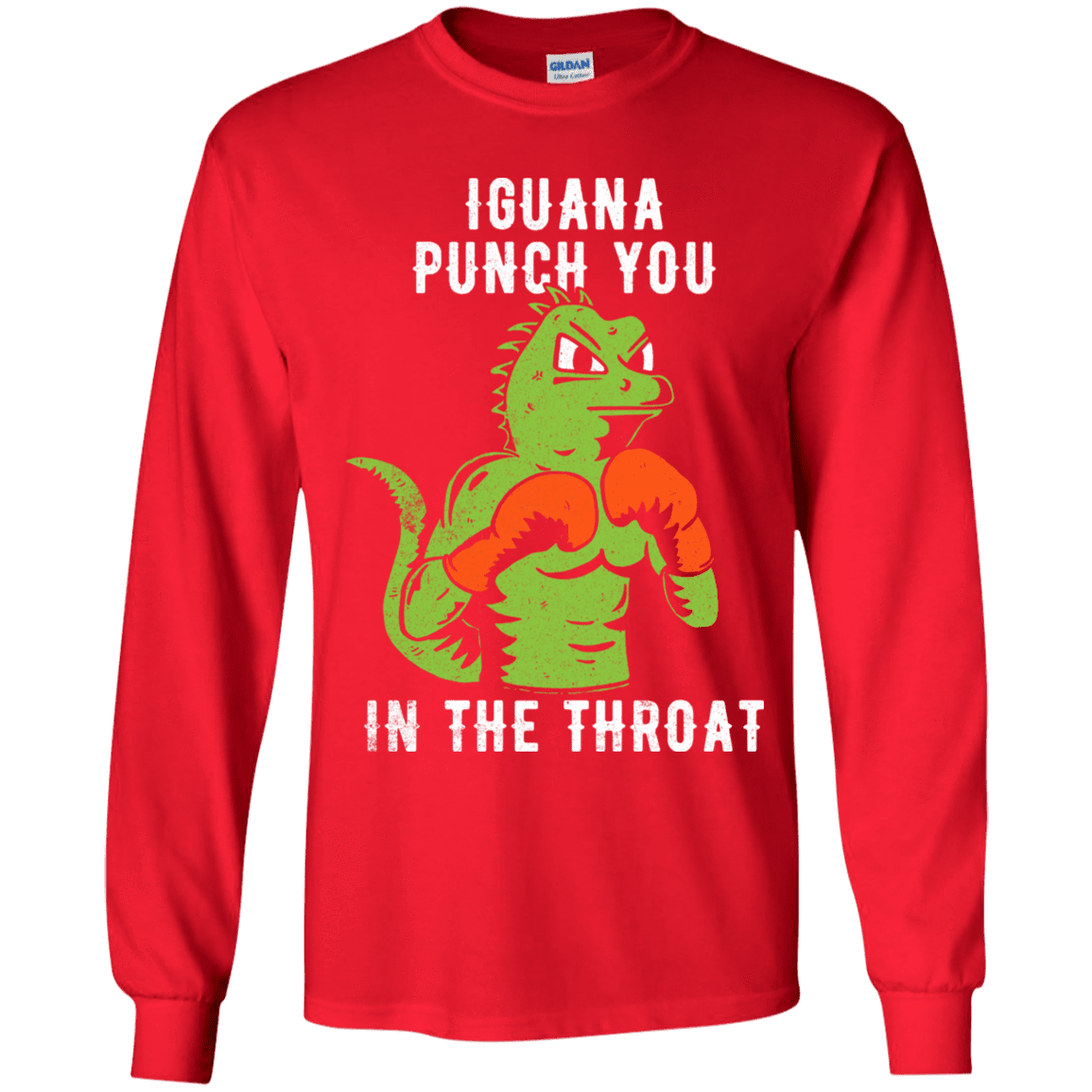 T-Shirts Red / YS Iguana Punch You Youth Long Sleeve T-Shirt