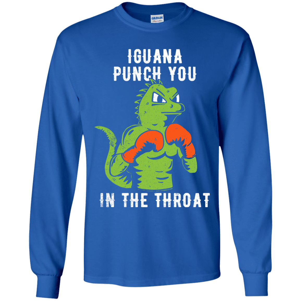 T-Shirts Royal / YS Iguana Punch You Youth Long Sleeve T-Shirt