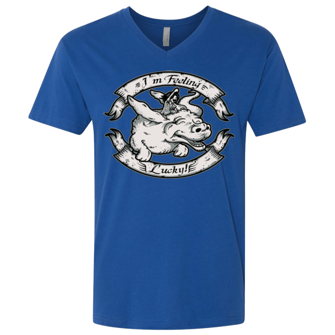 T-Shirts Royal / X-Small IM FEELING LUCKY Men's Premium V-Neck
