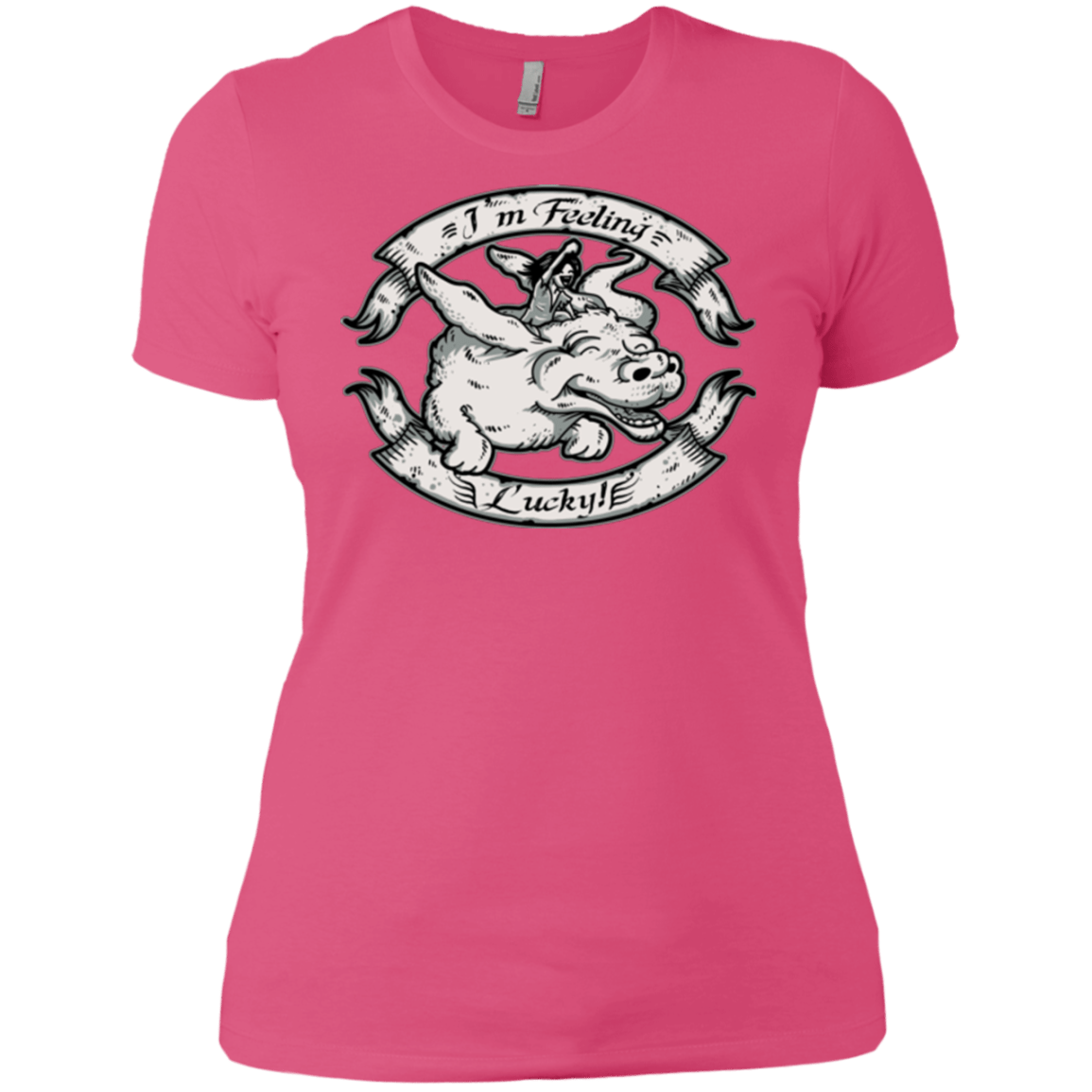 T-Shirts Hot Pink / X-Small IM FEELING LUCKY Women's Premium T-Shirt