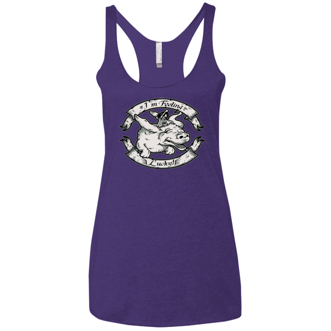 T-Shirts Purple / X-Small IM FEELING LUCKY Women's Triblend Racerback Tank