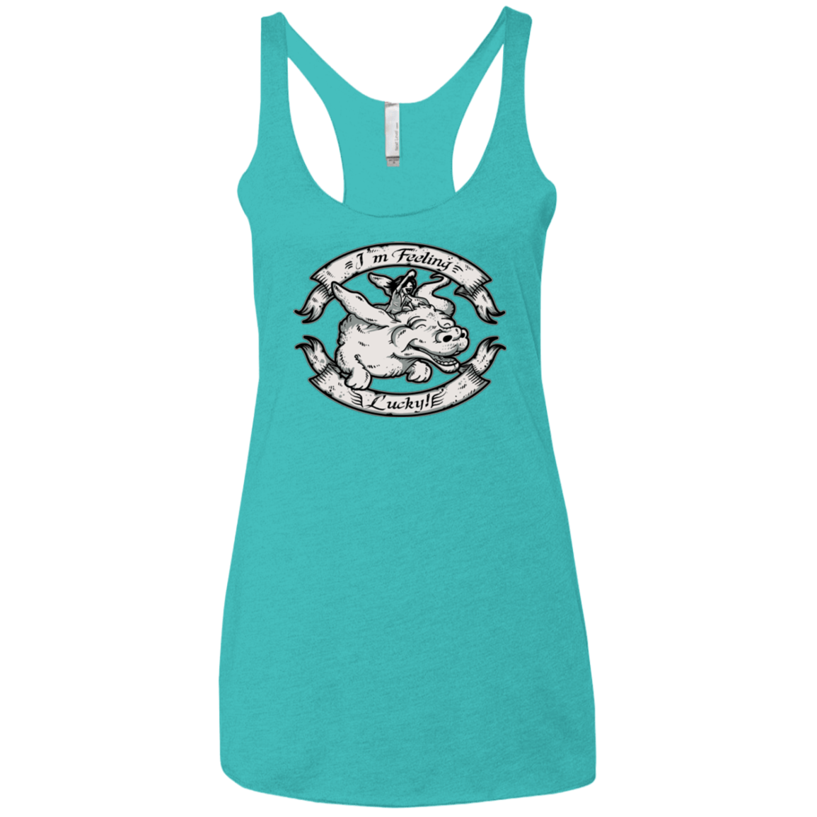 T-Shirts Tahiti Blue / X-Small IM FEELING LUCKY Women's Triblend Racerback Tank