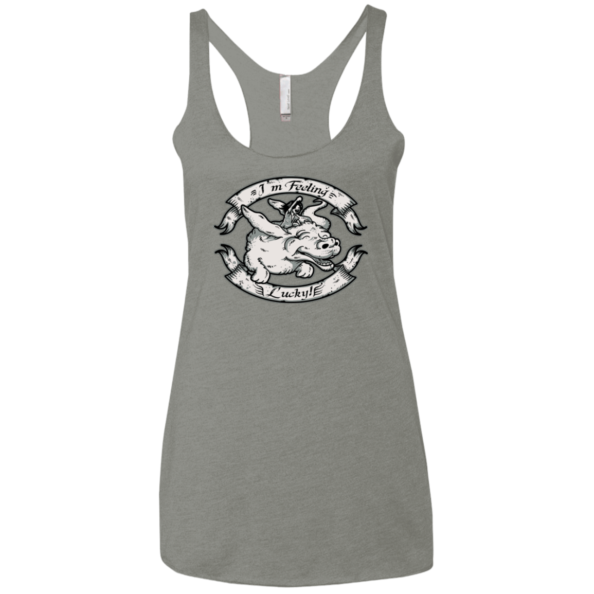 T-Shirts Venetian Grey / X-Small IM FEELING LUCKY Women's Triblend Racerback Tank