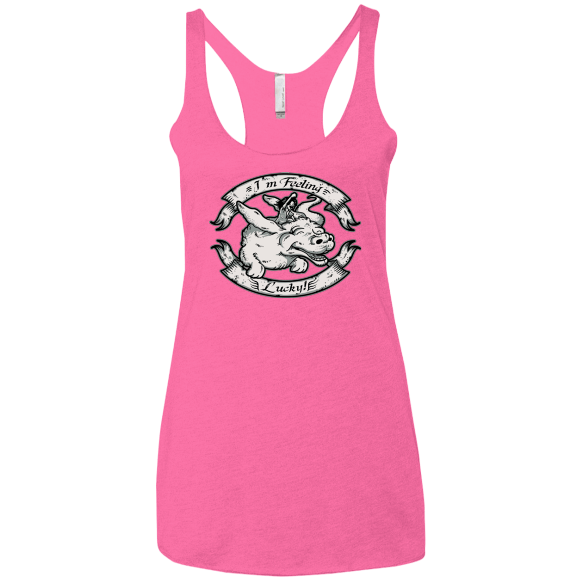 T-Shirts Vintage Pink / X-Small IM FEELING LUCKY Women's Triblend Racerback Tank