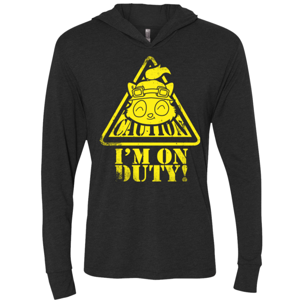 T-Shirts Vintage Black / X-Small Im on duty Triblend Long Sleeve Hoodie Tee