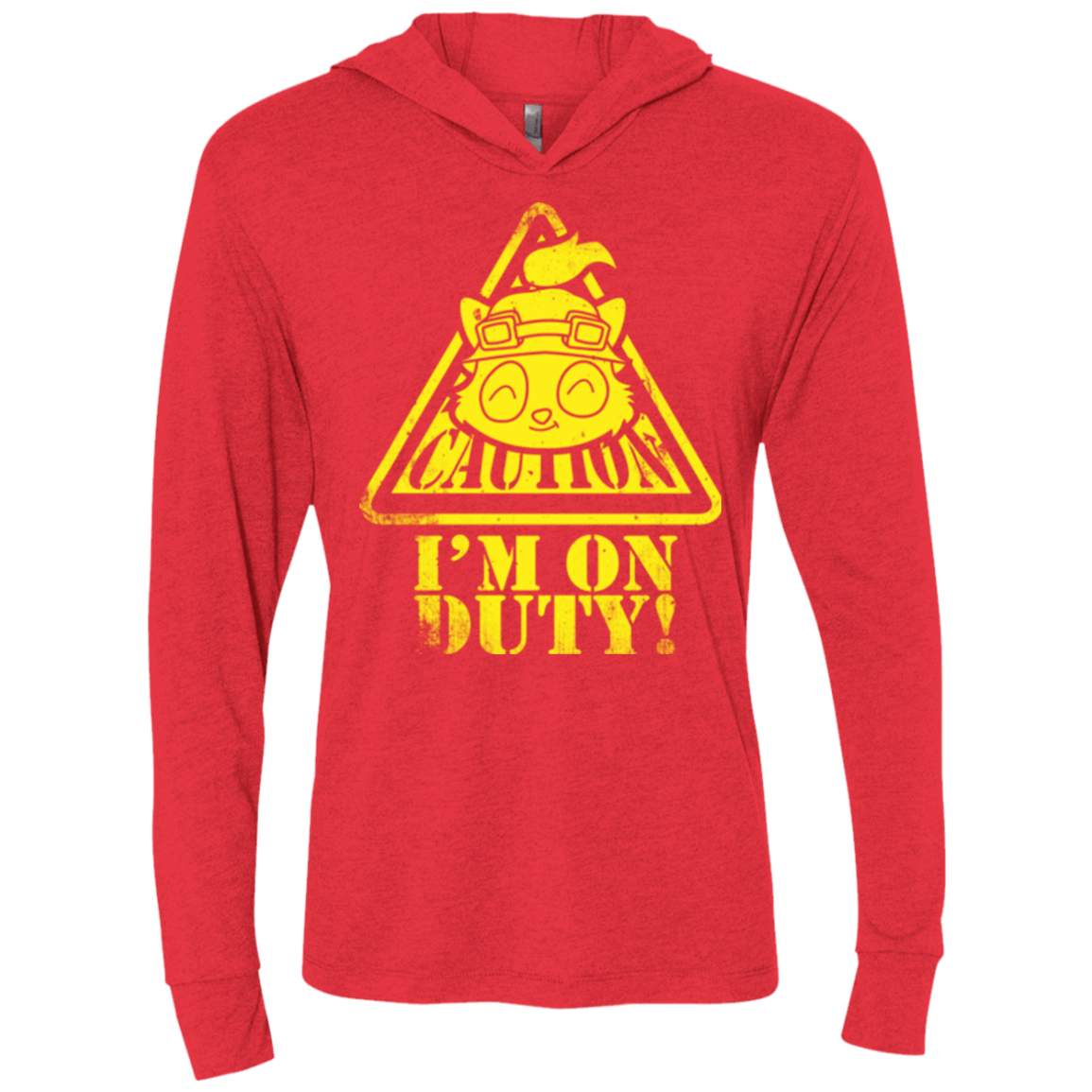 T-Shirts Vintage Red / X-Small Im on duty Triblend Long Sleeve Hoodie Tee