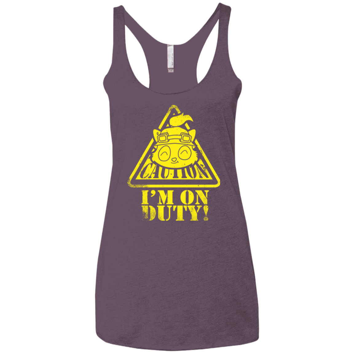 T-Shirts Vintage Purple / X-Small Im on duty Women's Triblend Racerback Tank