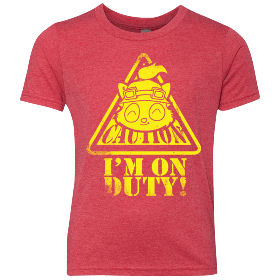 T-Shirts Vintage Red / YXS Im on duty Youth Triblend T-Shirt
