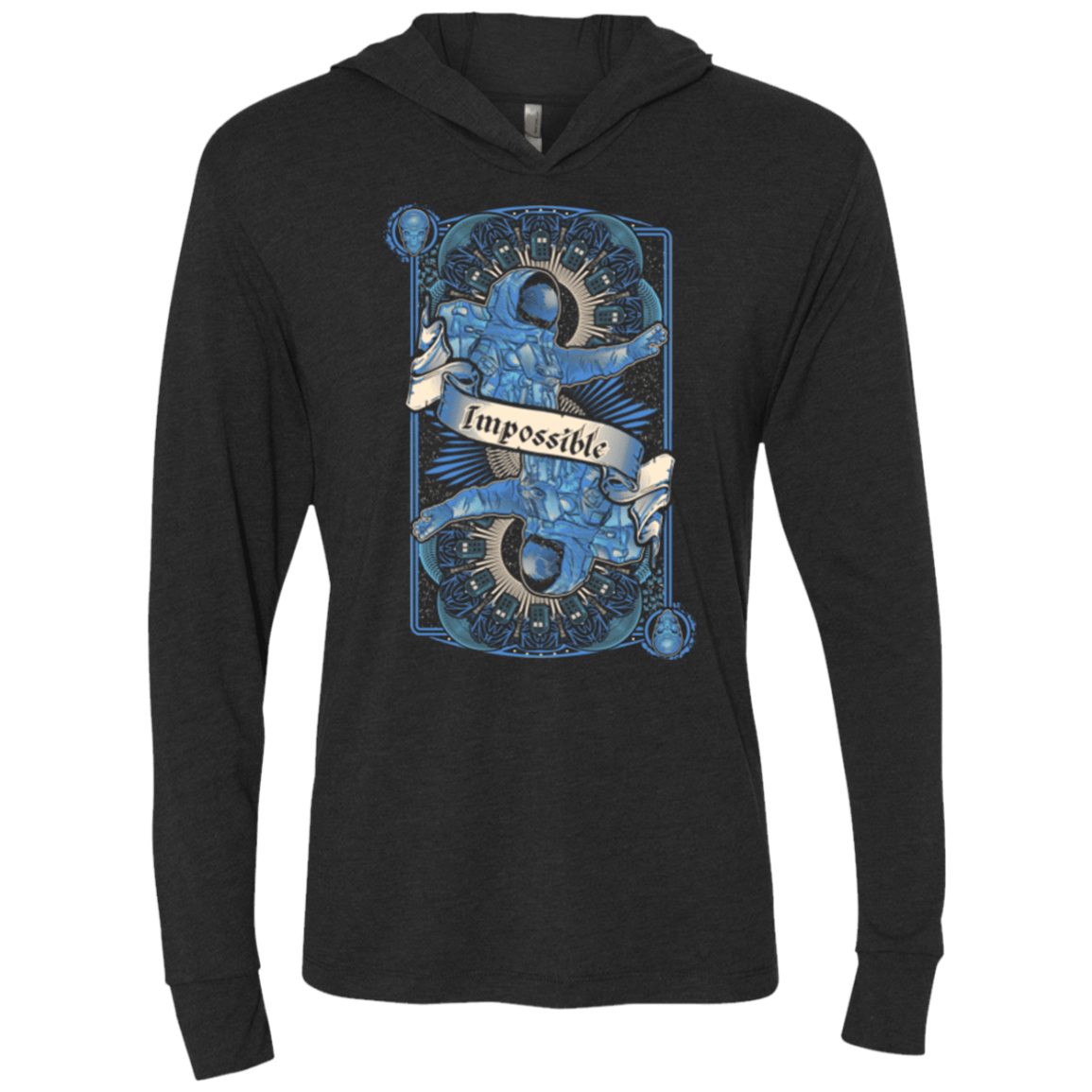 T-Shirts Vintage Black / X-Small Impossible Astronaut Triblend Long Sleeve Hoodie Tee