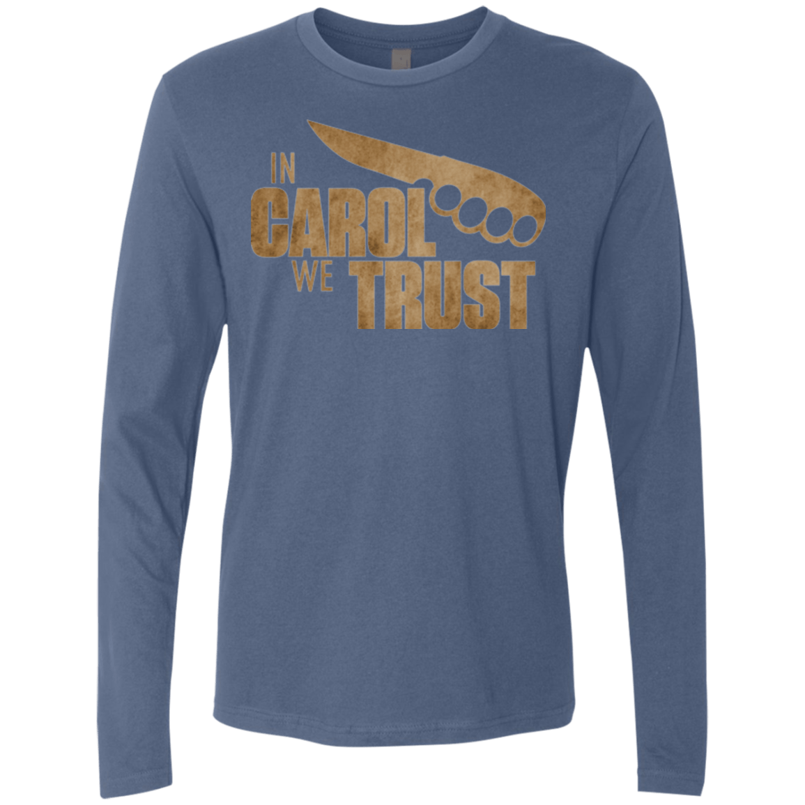 T-Shirts Indigo / Small In Carol We Trust Men's Premium Long Sleeve