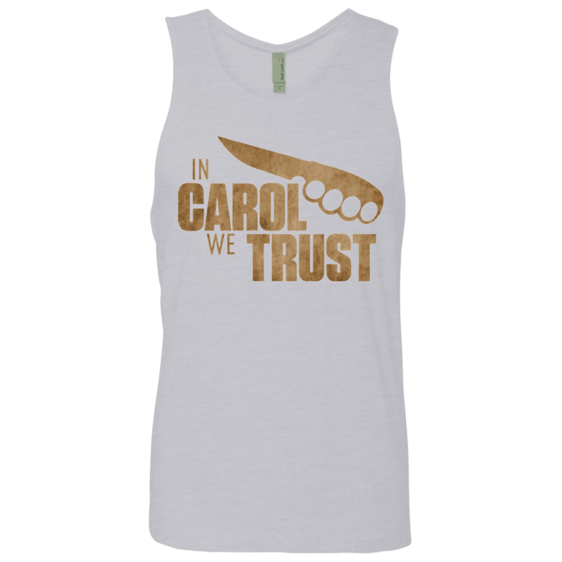 T-Shirts Heather Grey / Small In Carol We Trust Men's Premium Tank Top