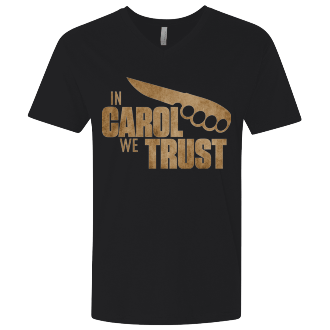 T-Shirts Black / X-Small In Carol We Trust Men's Premium V-Neck