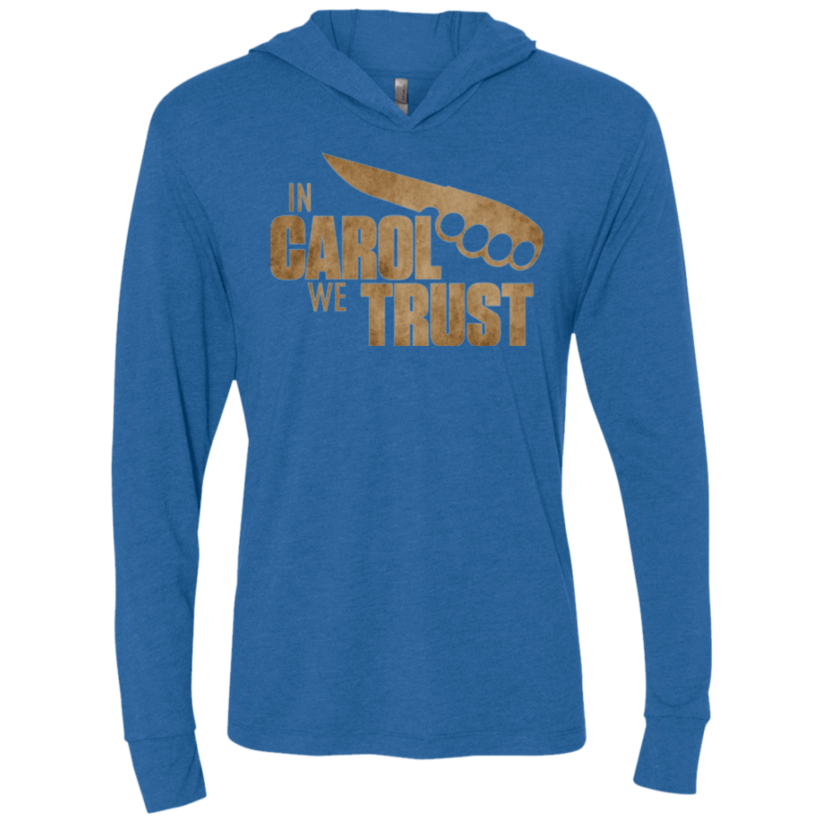 T-Shirts Vintage Royal / X-Small In Carol We Trust Triblend Long Sleeve Hoodie Tee