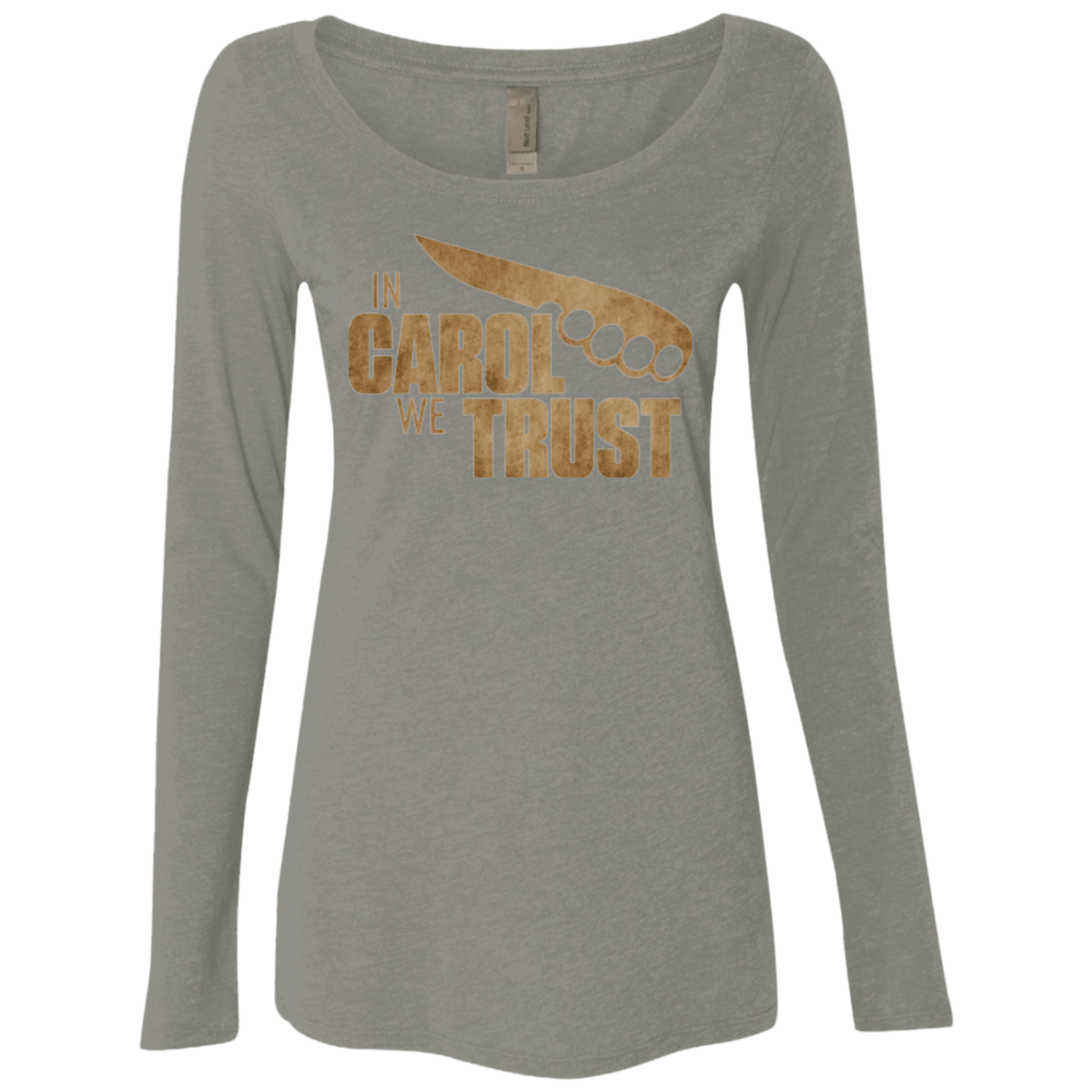 T-Shirts Venetian Grey / Small In Carol We Trust Women's Triblend Long Sleeve Shirt