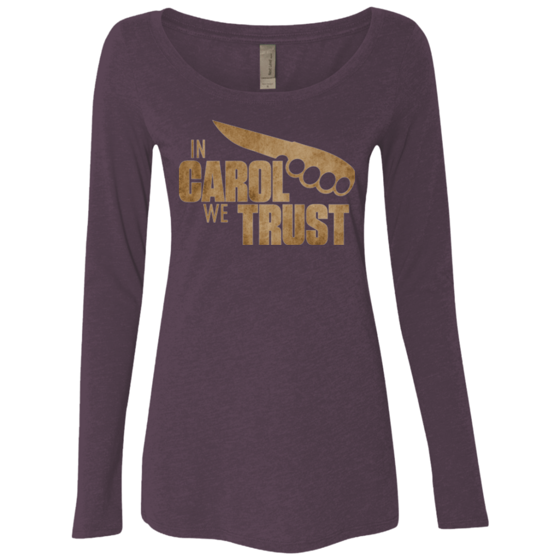 T-Shirts Vintage Purple / Small In Carol We Trust Women's Triblend Long Sleeve Shirt