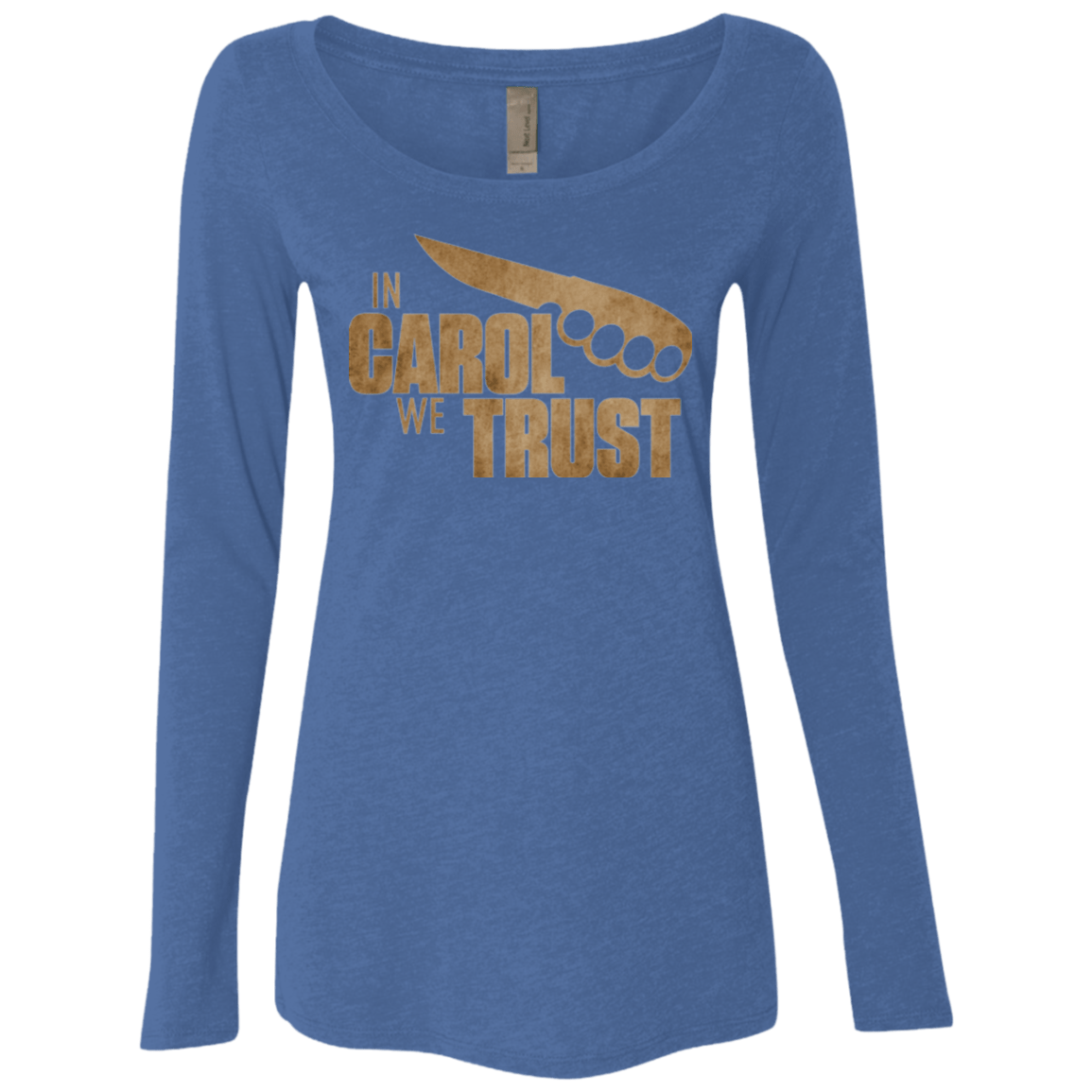 T-Shirts Vintage Royal / Small In Carol We Trust Women's Triblend Long Sleeve Shirt