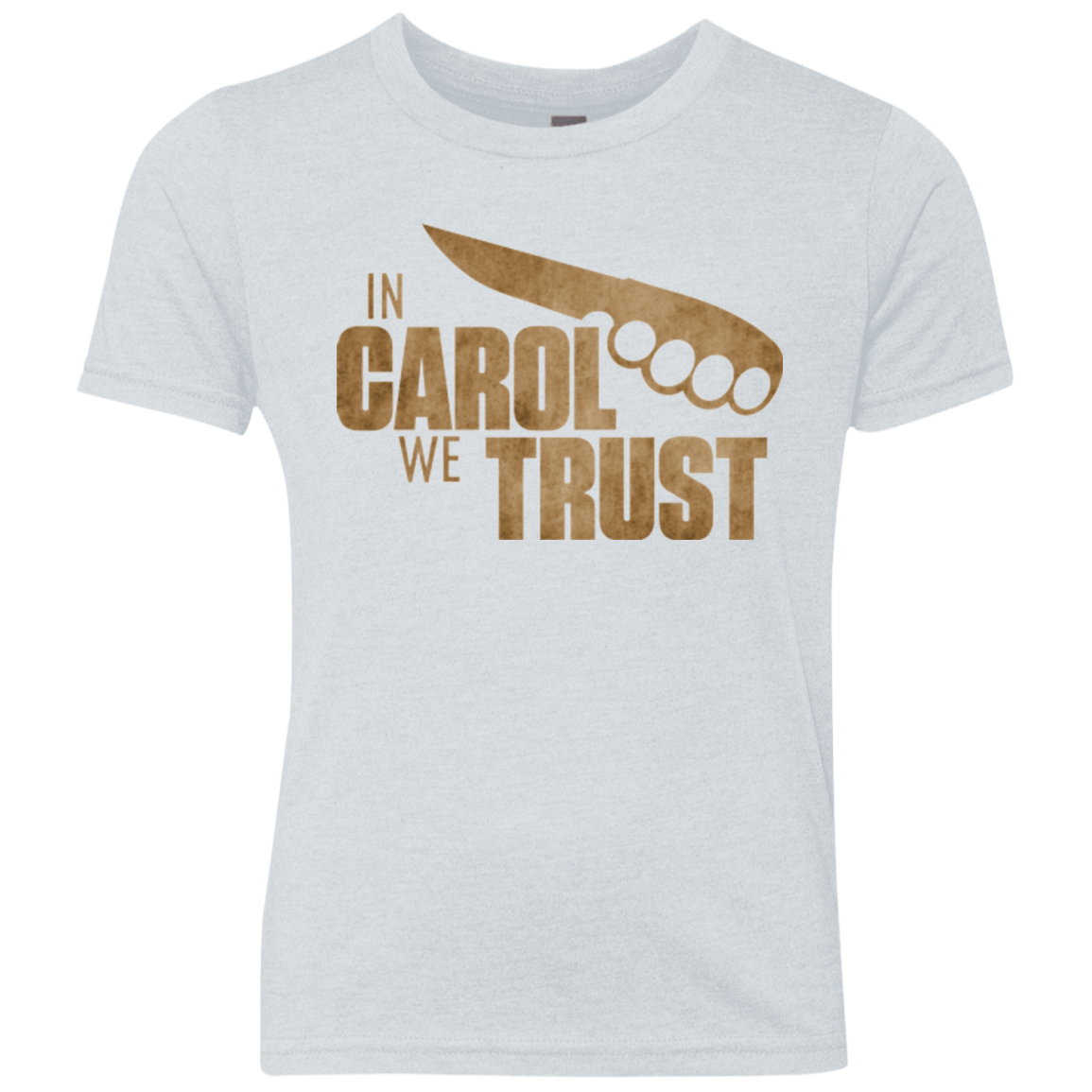 T-Shirts Heather White / YXS In Carol We Trust Youth Triblend T-Shirt