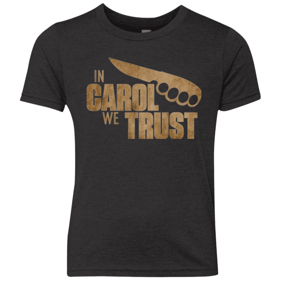 T-Shirts Vintage Black / YXS In Carol We Trust Youth Triblend T-Shirt