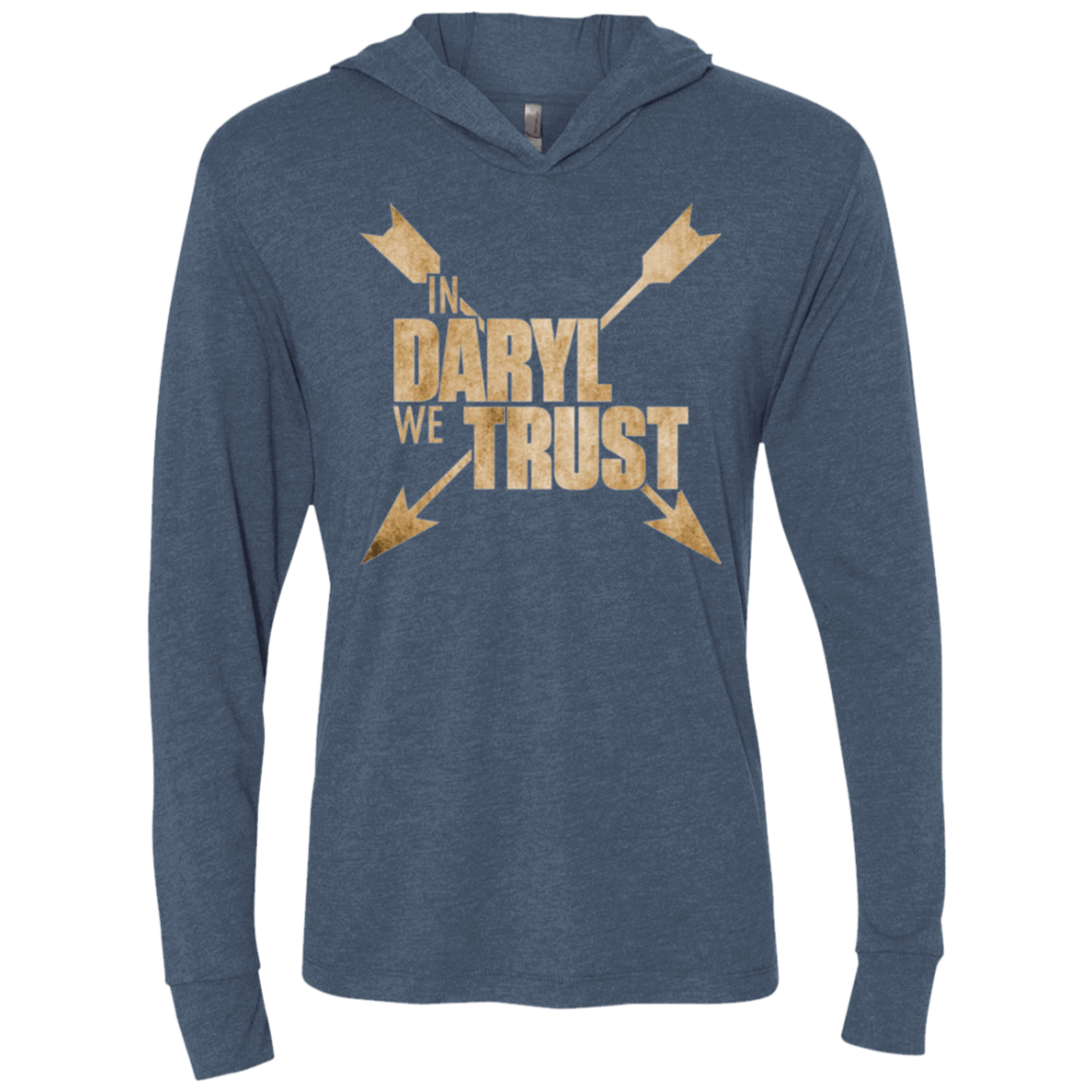 T-Shirts Indigo / X-Small In Daryl We Trust Triblend Long Sleeve Hoodie Tee