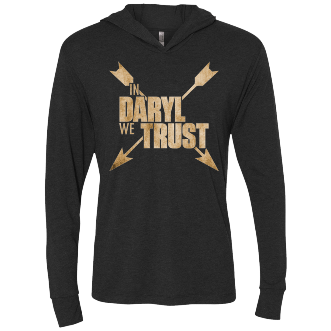 T-Shirts Vintage Black / X-Small In Daryl We Trust Triblend Long Sleeve Hoodie Tee
