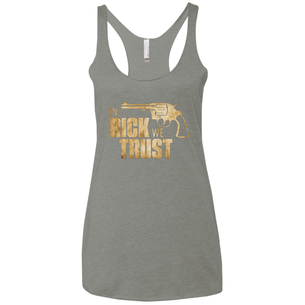 In Rick We Trust Women's Triblend Racerback Tank