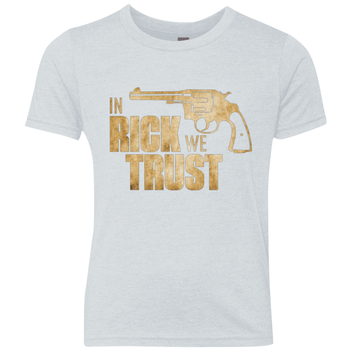 T-Shirts Heather White / YXS In Rick We Trust Youth Triblend T-Shirt