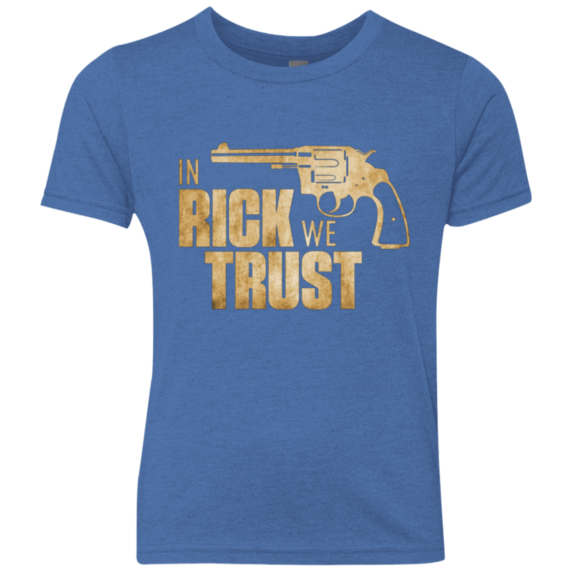 T-Shirts Vintage Royal / YXS In Rick We Trust Youth Triblend T-Shirt