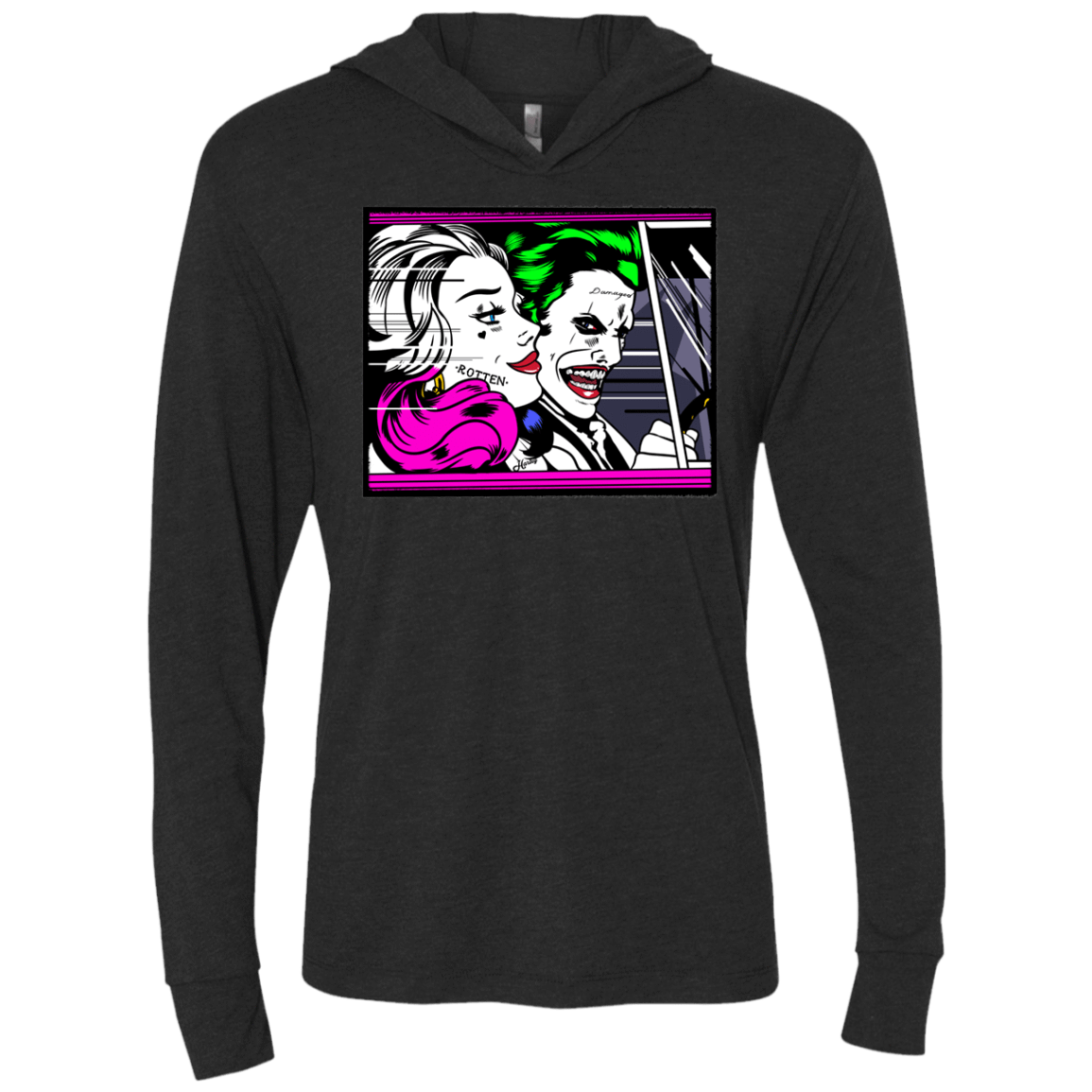 T-Shirts Vintage Black / X-Small In The Jokecar Triblend Long Sleeve Hoodie Tee