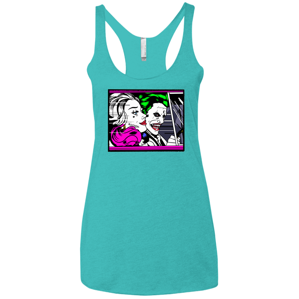 T-Shirts Tahiti Blue / X-Small In The Jokecar Women's Triblend Racerback Tank