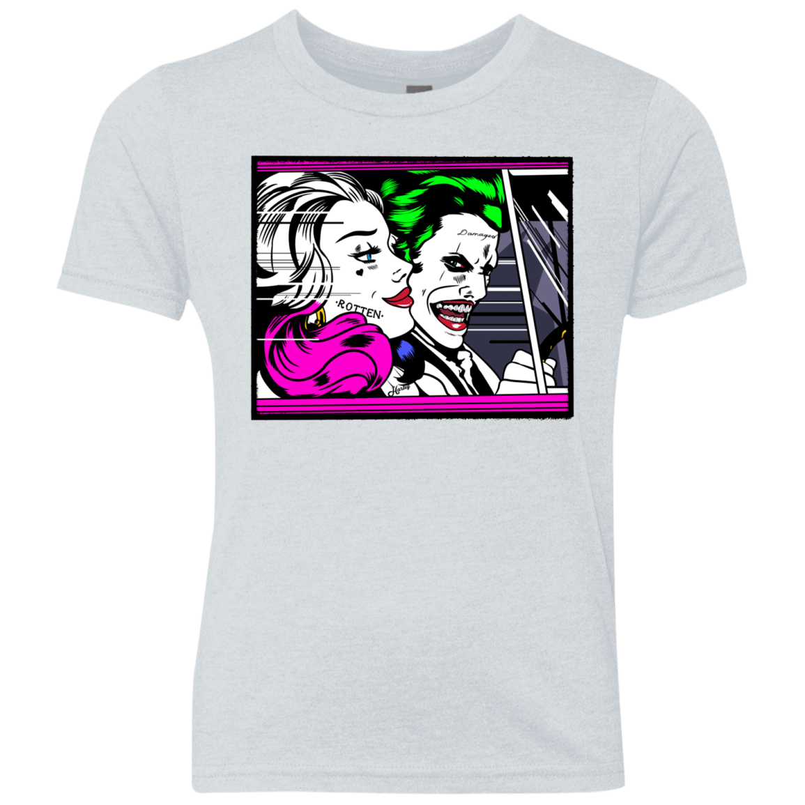 T-Shirts Heather White / YXS In The Jokecar Youth Triblend T-Shirt