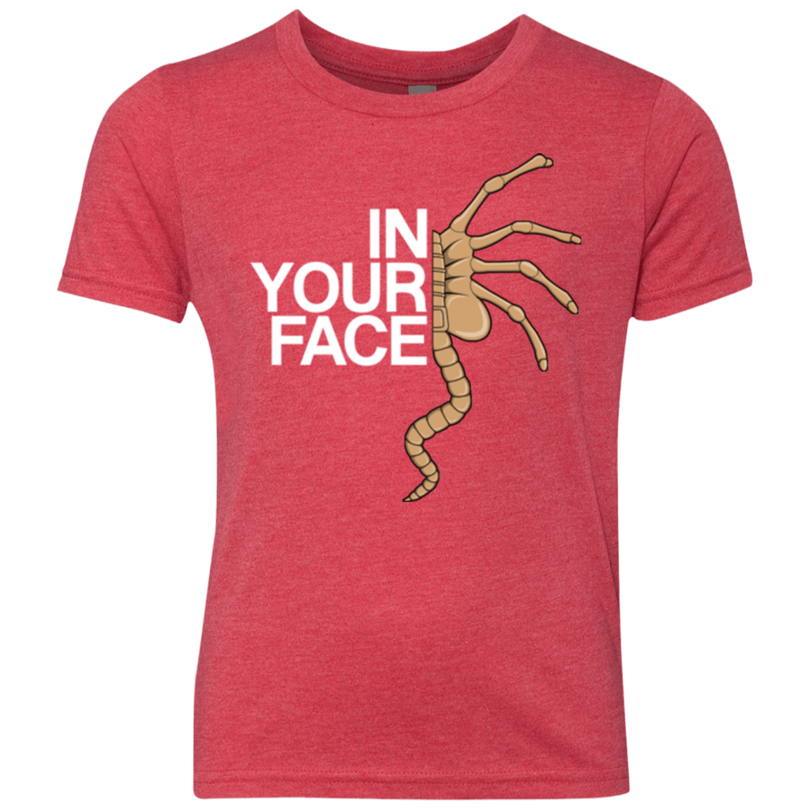 T-Shirts Vintage Red / YXS IN YOUR FACE Youth Triblend T-Shirt