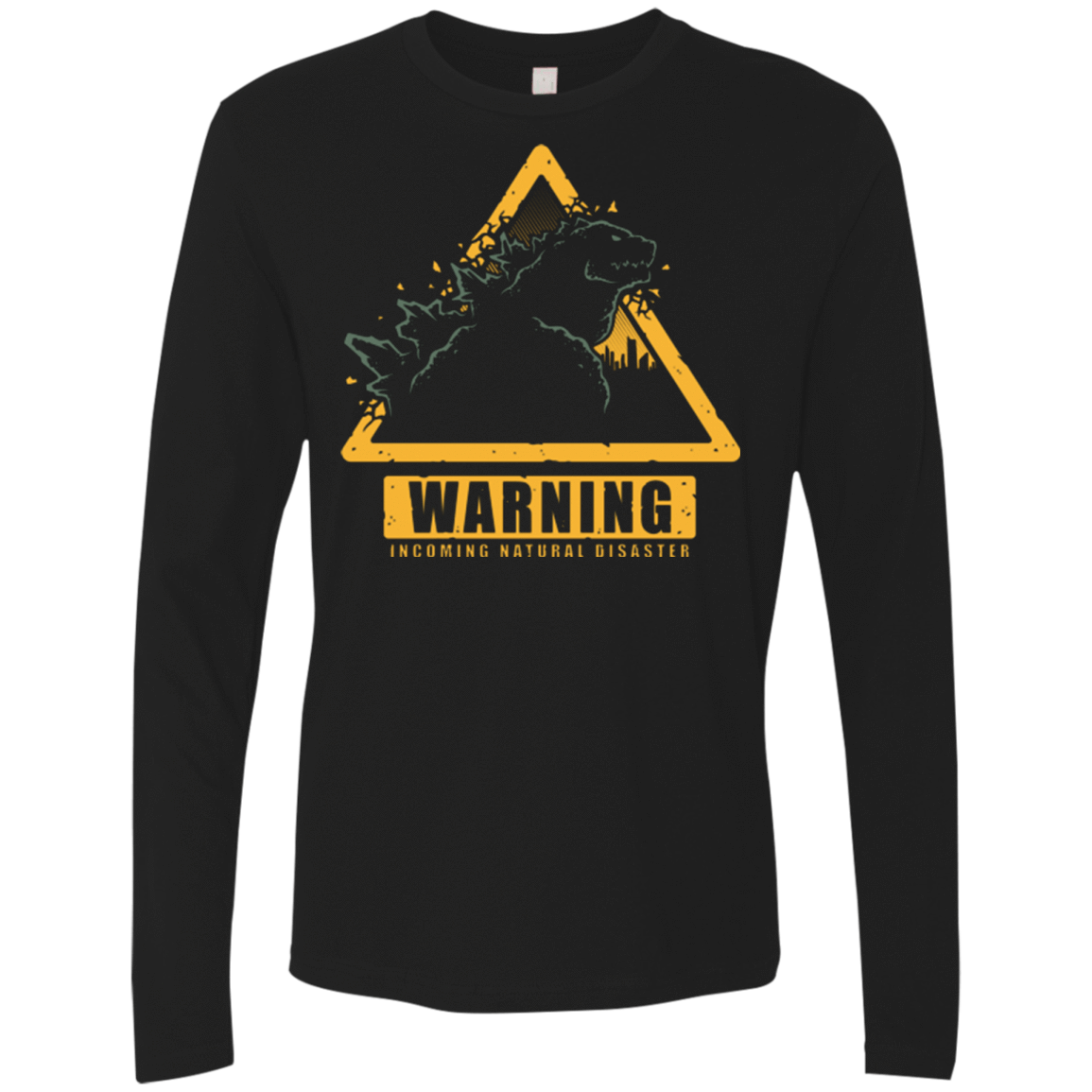 T-Shirts Black / Small Incoming Natural Disaster Men's Premium Long Sleeve
