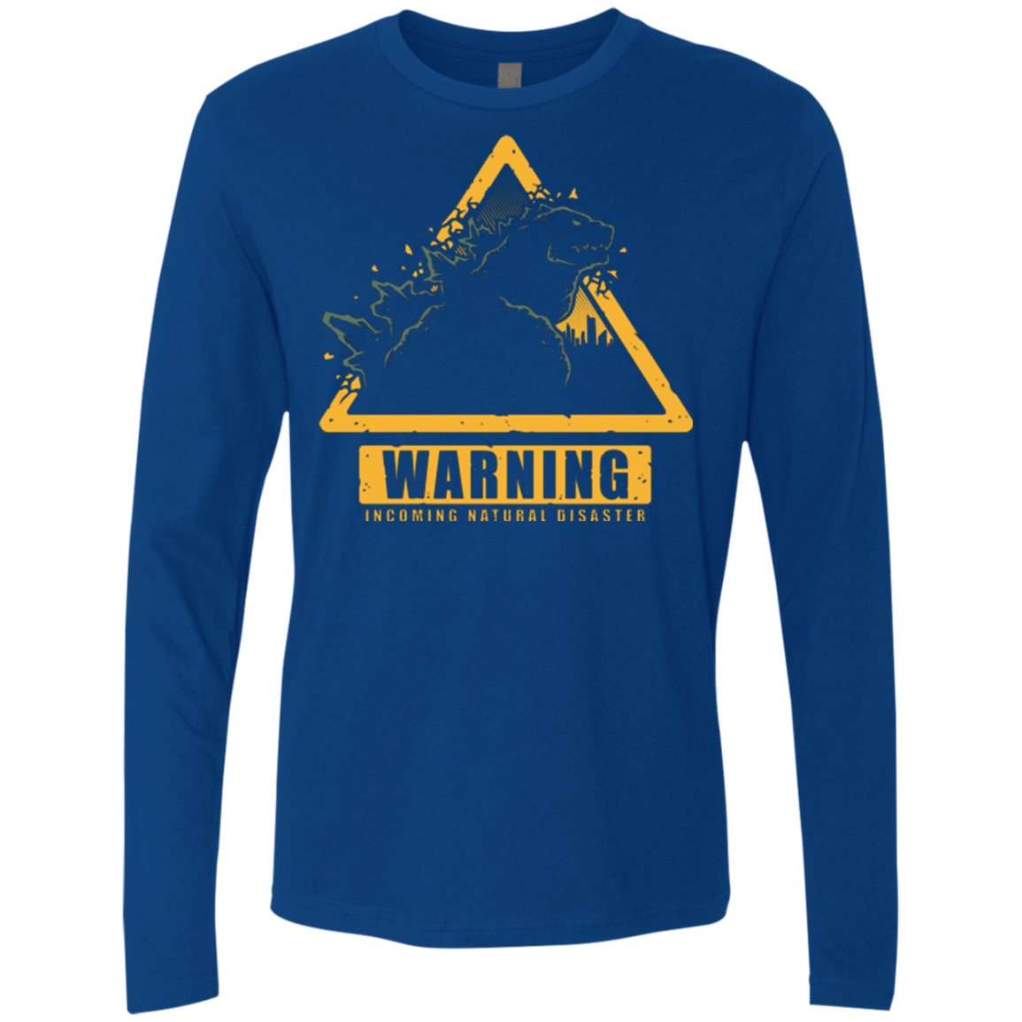 T-Shirts Royal / Small Incoming Natural Disaster Men's Premium Long Sleeve