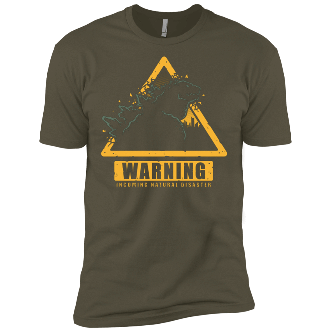 T-Shirts Military Green / X-Small Incoming Natural Disaster Men's Premium T-Shirt