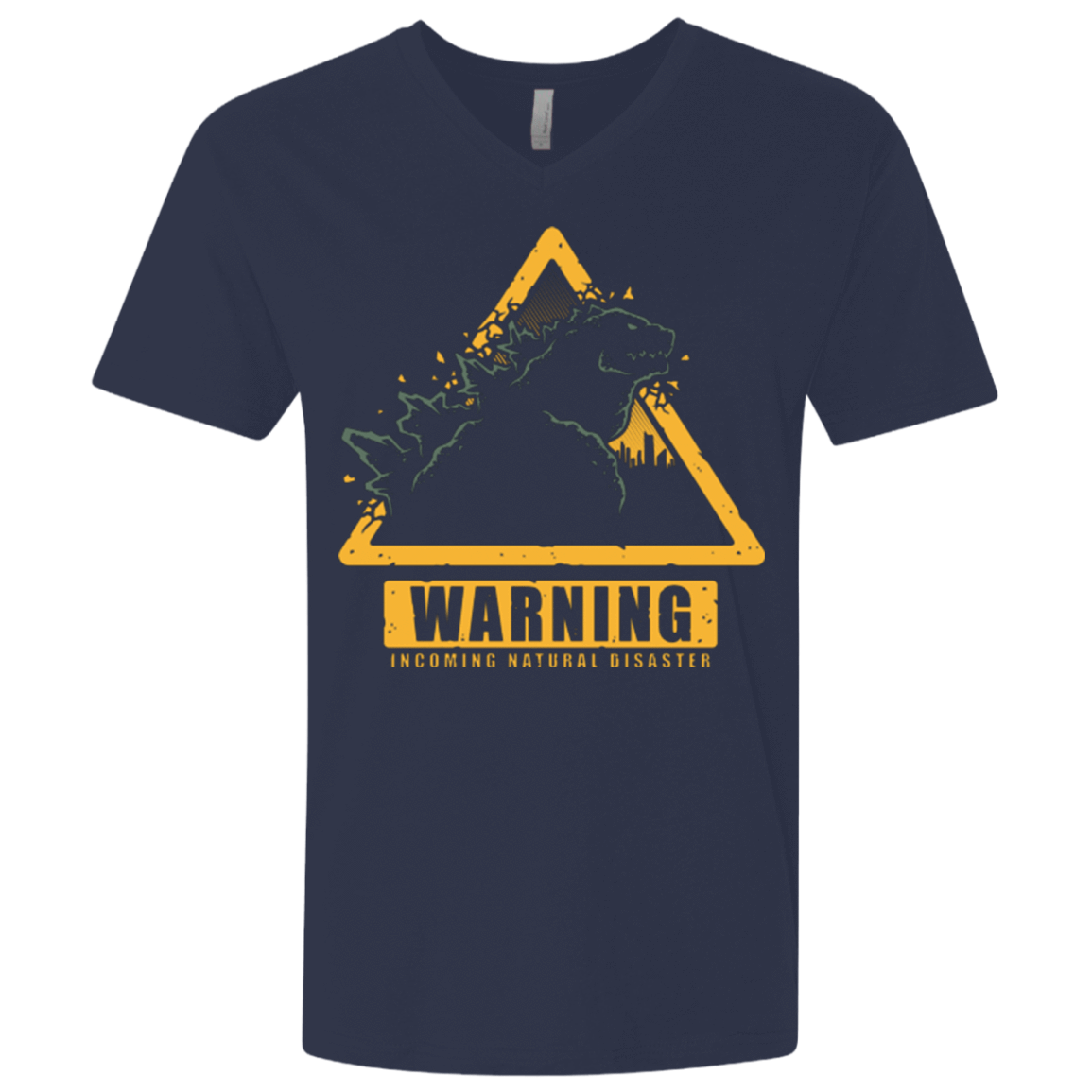 T-Shirts Midnight Navy / X-Small Incoming Natural Disaster Men's Premium V-Neck