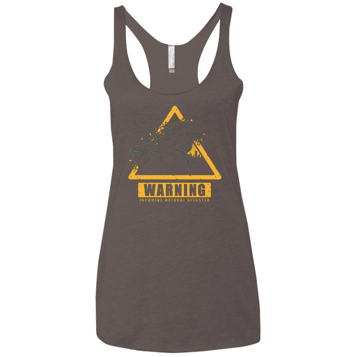 T-Shirts Macchiato / X-Small Incoming Natural Disaster Women's Triblend Racerback Tank