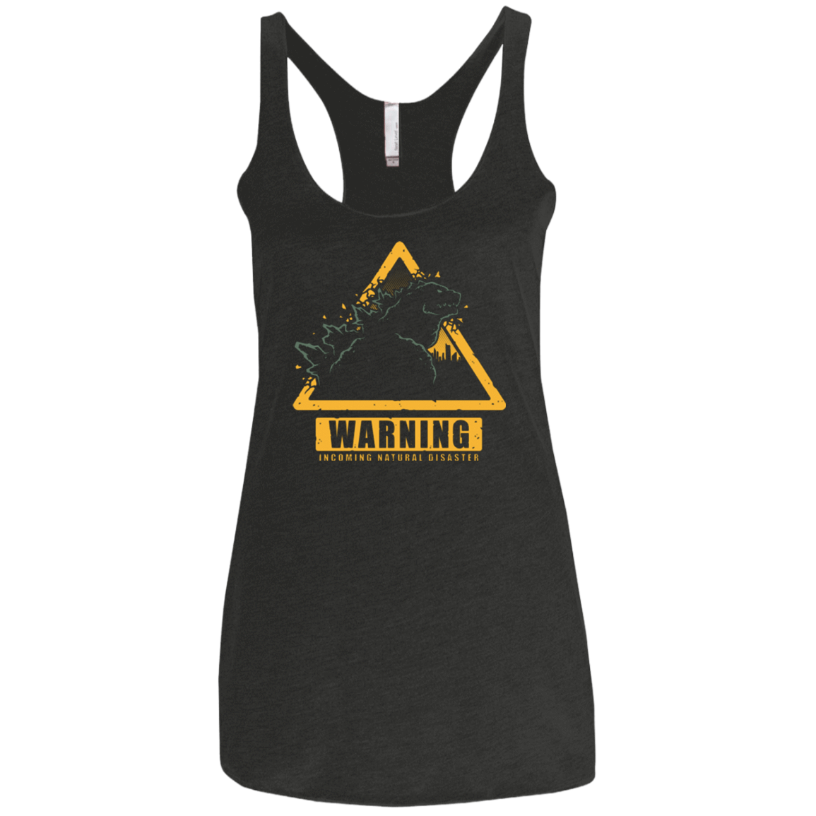 T-Shirts Vintage Black / X-Small Incoming Natural Disaster Women's Triblend Racerback Tank