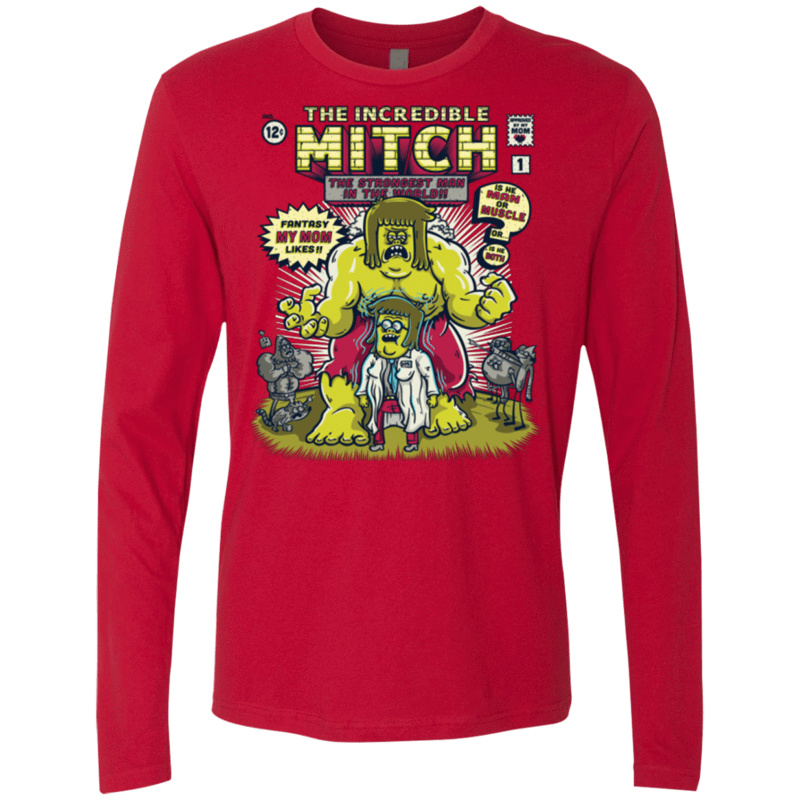 T-Shirts Red / Small Incredible Mitch Men's Premium Long Sleeve
