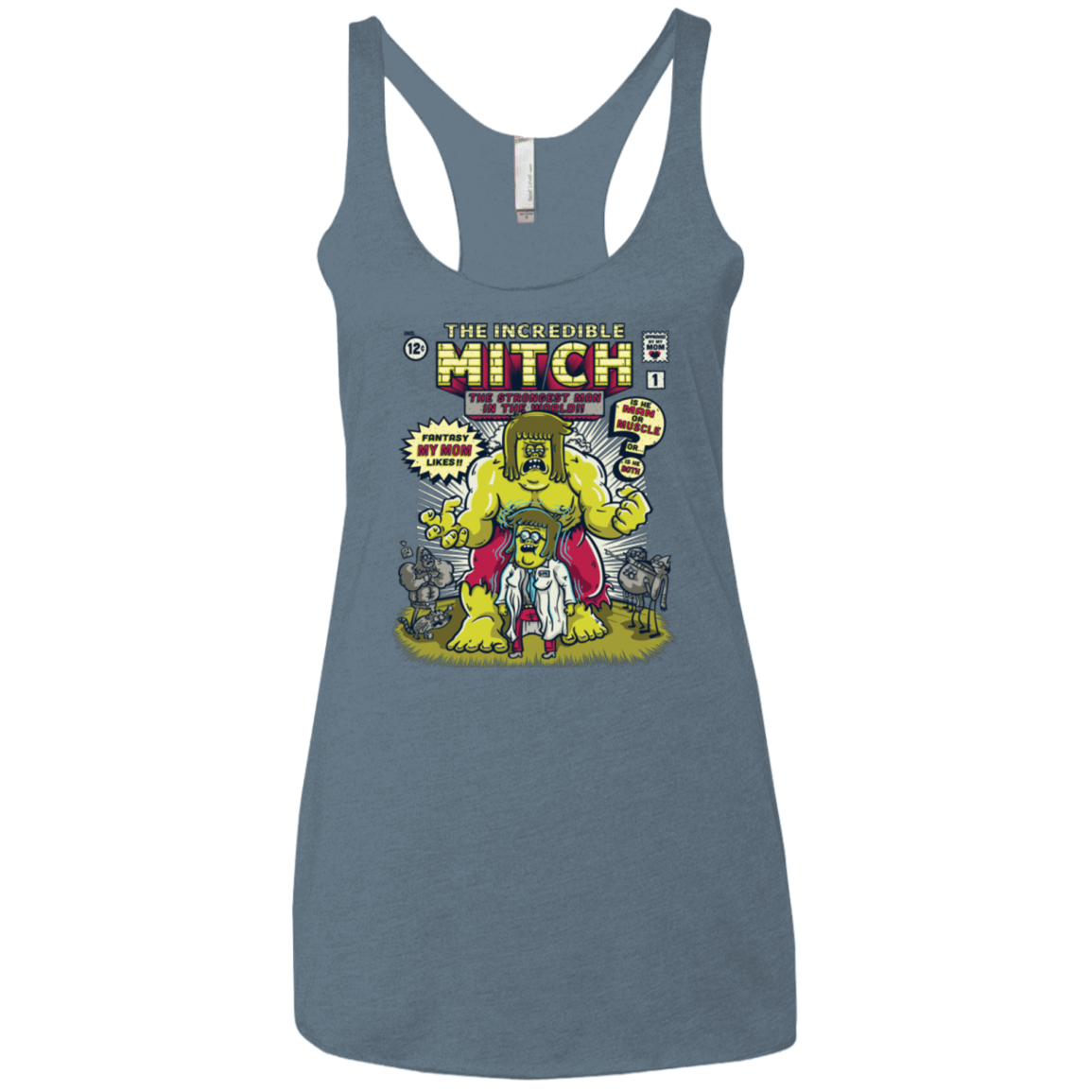 T-Shirts Indigo / X-Small Incredible Mitch Women's Triblend Racerback Tank