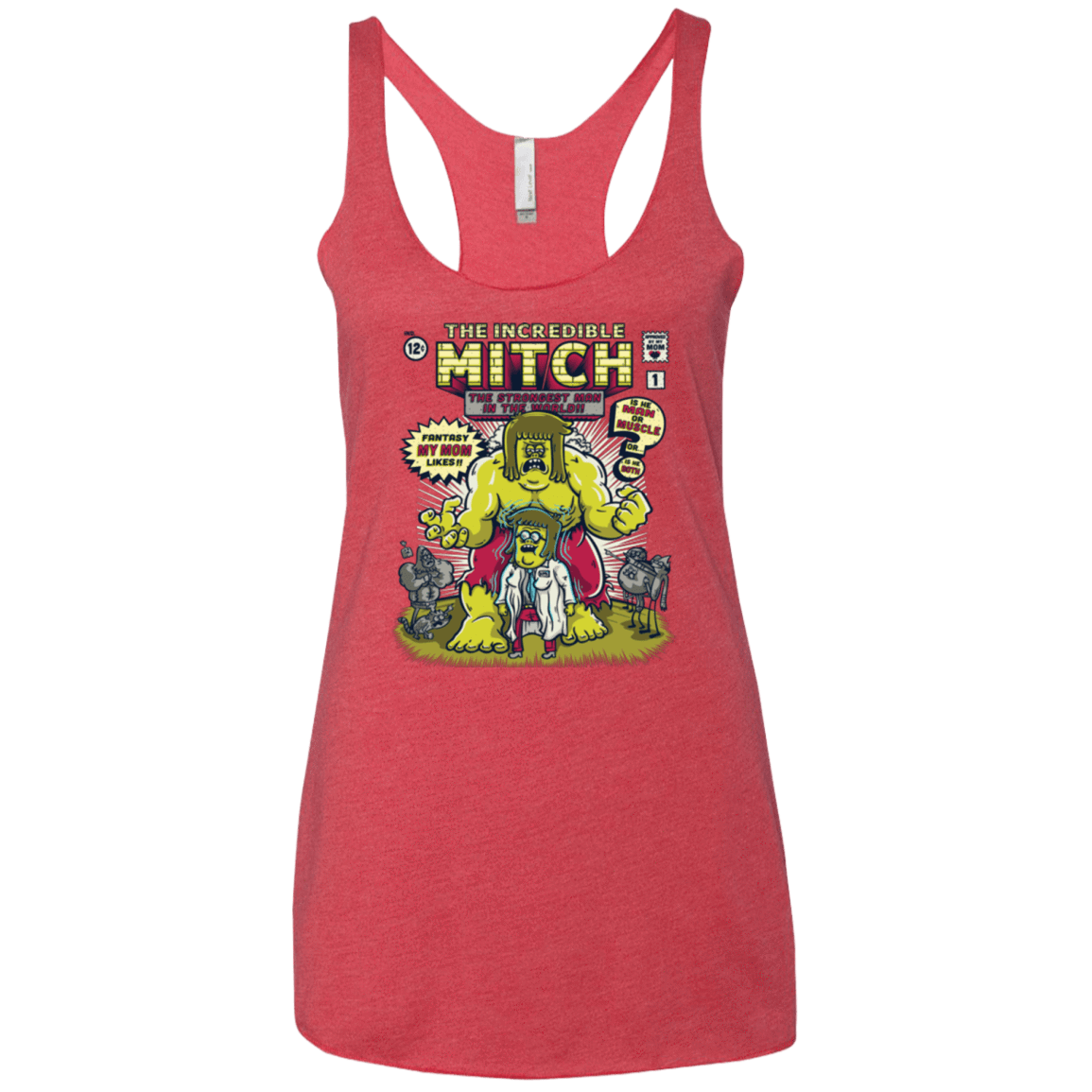 T-Shirts Vintage Red / X-Small Incredible Mitch Women's Triblend Racerback Tank