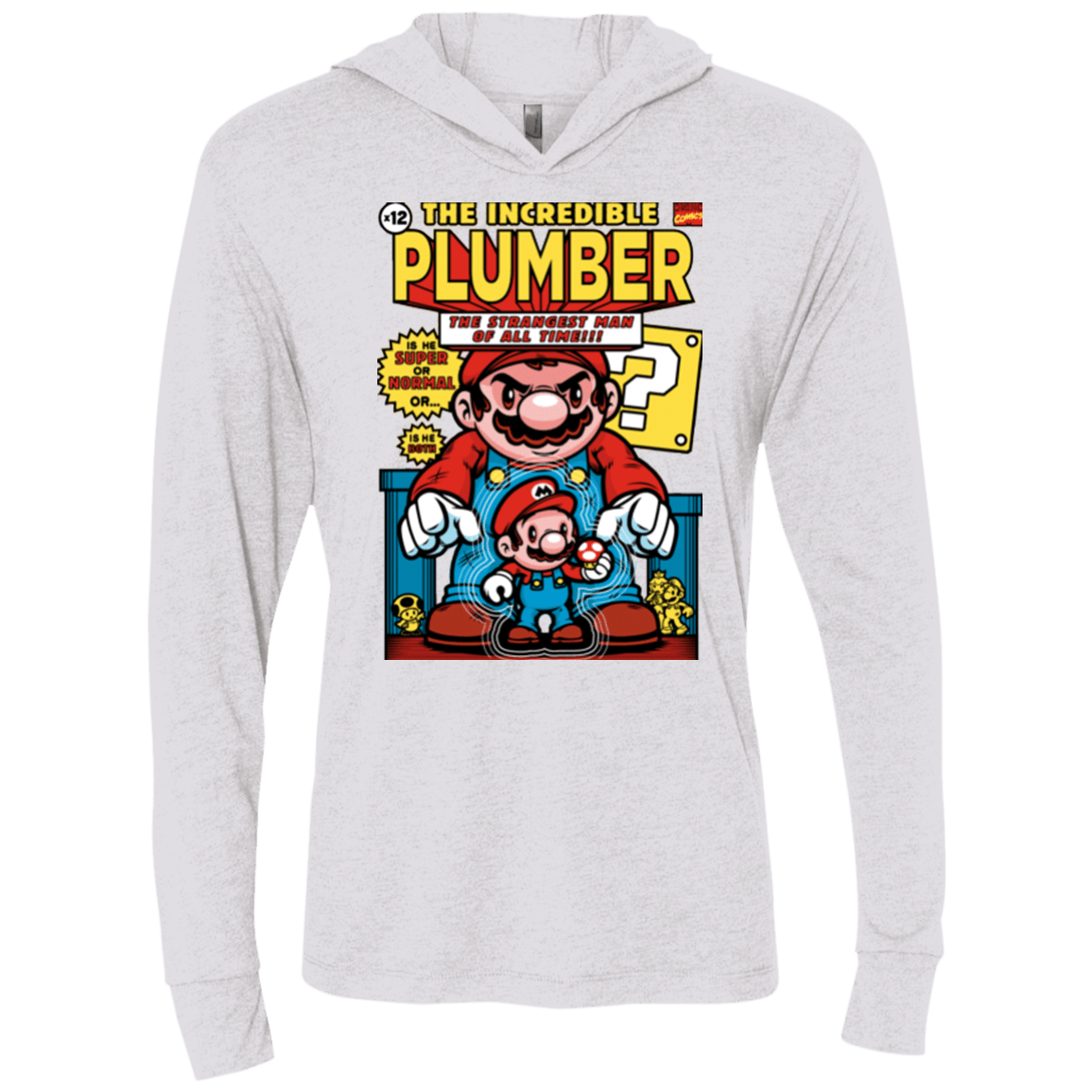 T-Shirts Heather White / X-Small incredible PLUMBER Triblend Long Sleeve Hoodie Tee