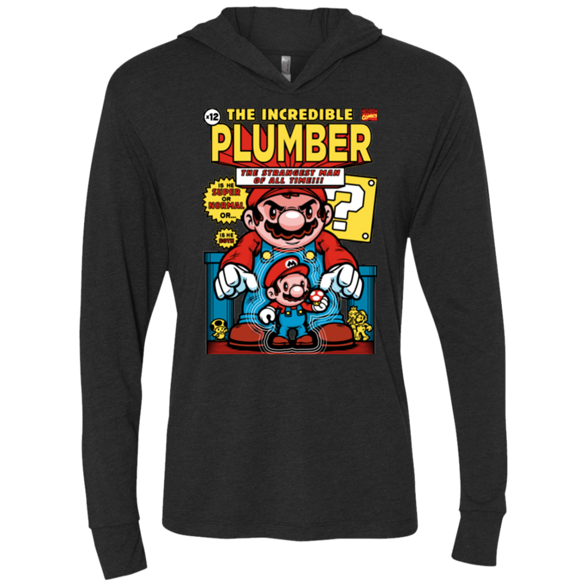 T-Shirts Vintage Black / X-Small incredible PLUMBER Triblend Long Sleeve Hoodie Tee