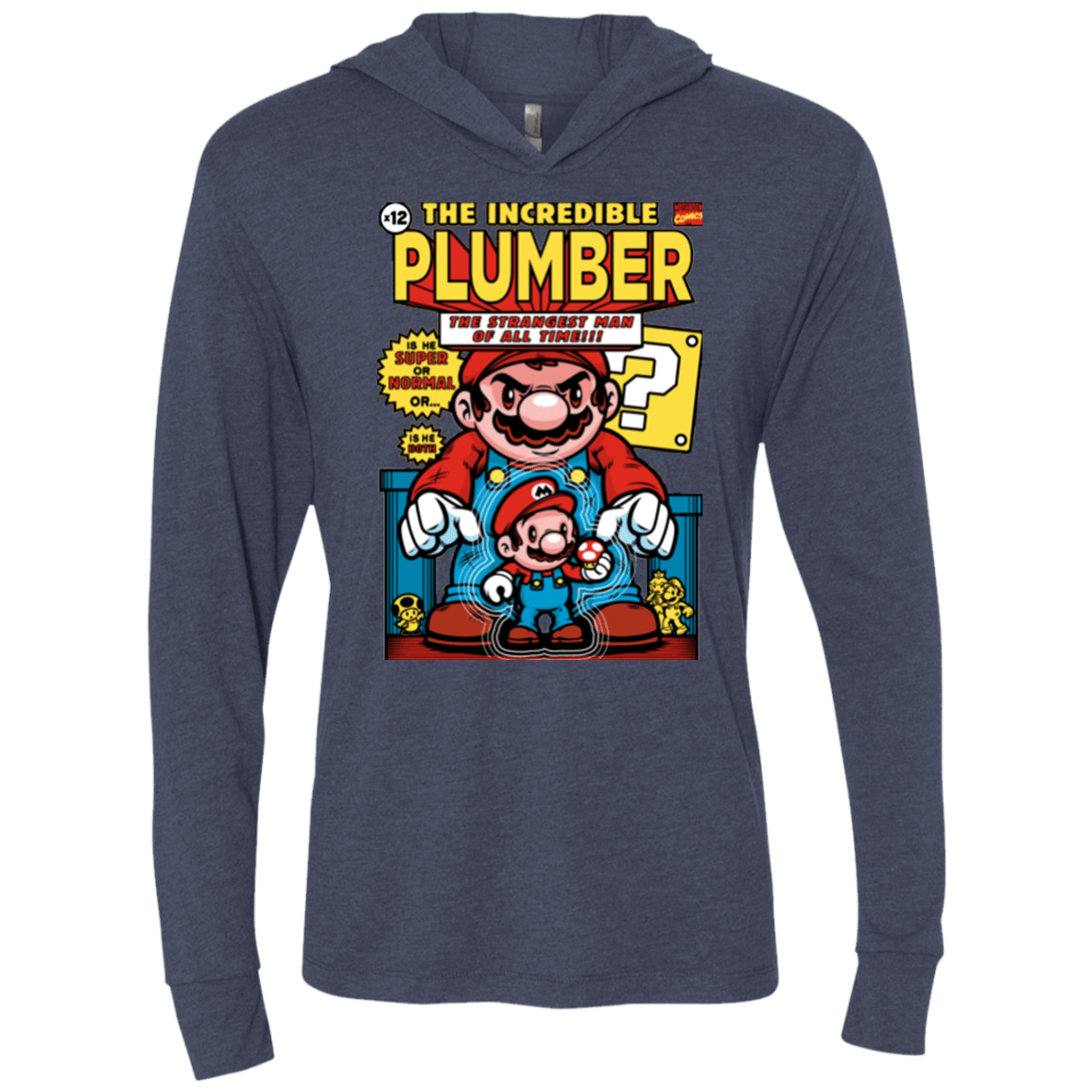 T-Shirts Vintage Navy / X-Small incredible PLUMBER Triblend Long Sleeve Hoodie Tee