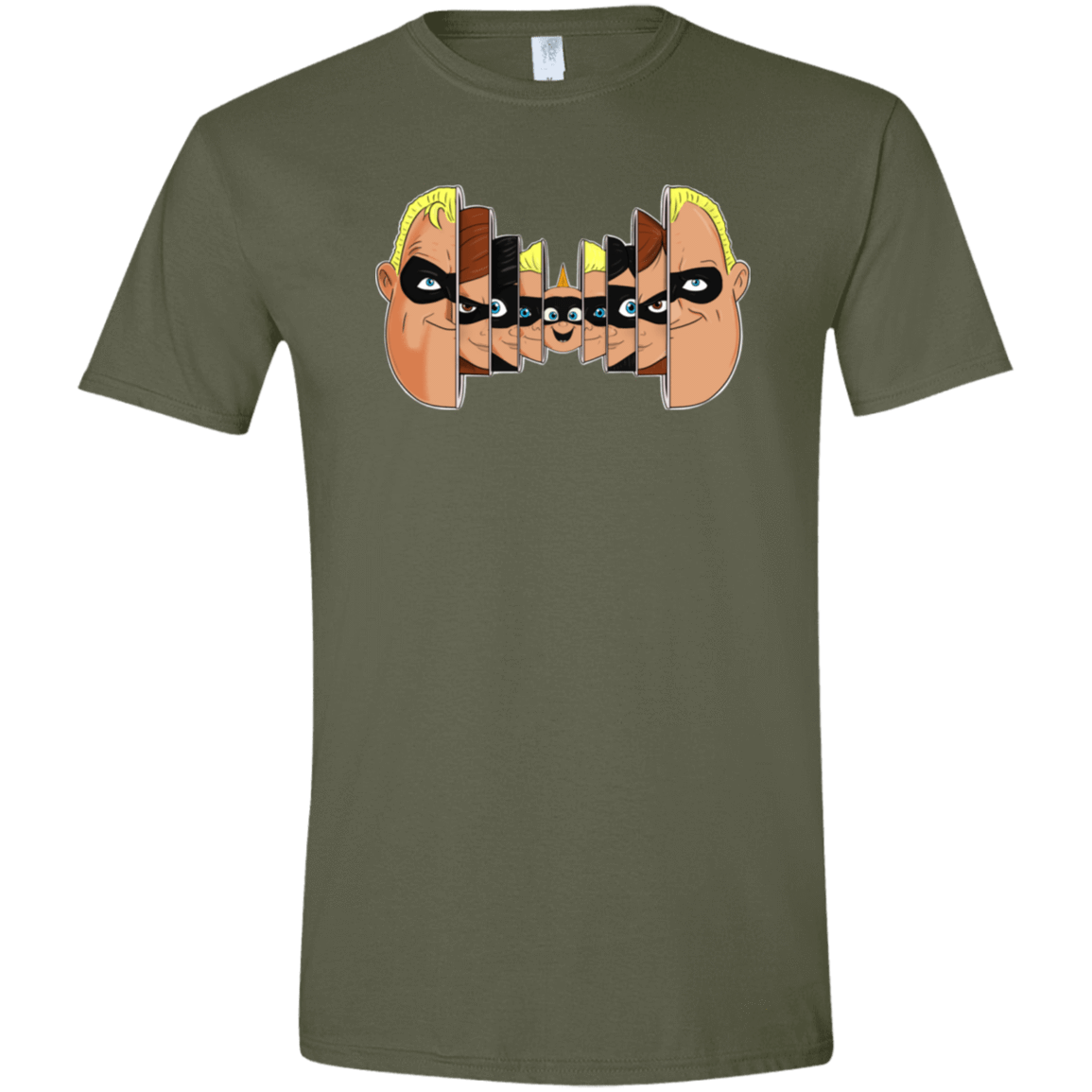 T-Shirts Military Green / S Incredibles Men's Semi-Fitted Softstyle