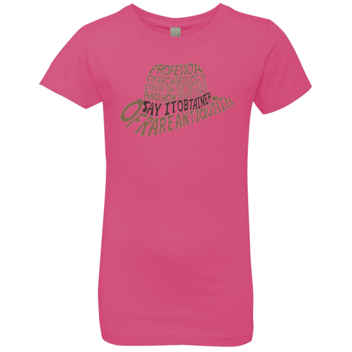 T-Shirts Hot Pink / YXS Indiana hat Girls Premium T-Shirt