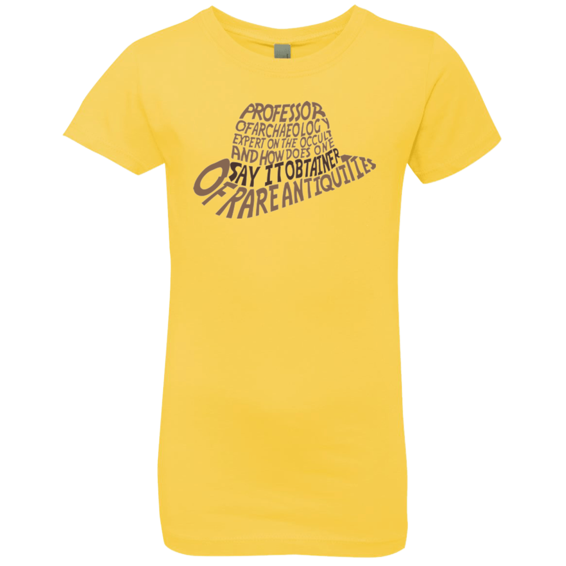 T-Shirts Vibrant Yellow / YXS Indiana hat Girls Premium T-Shirt