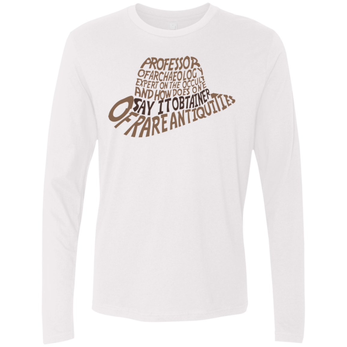 T-Shirts White / Small Indiana hat Men's Premium Long Sleeve
