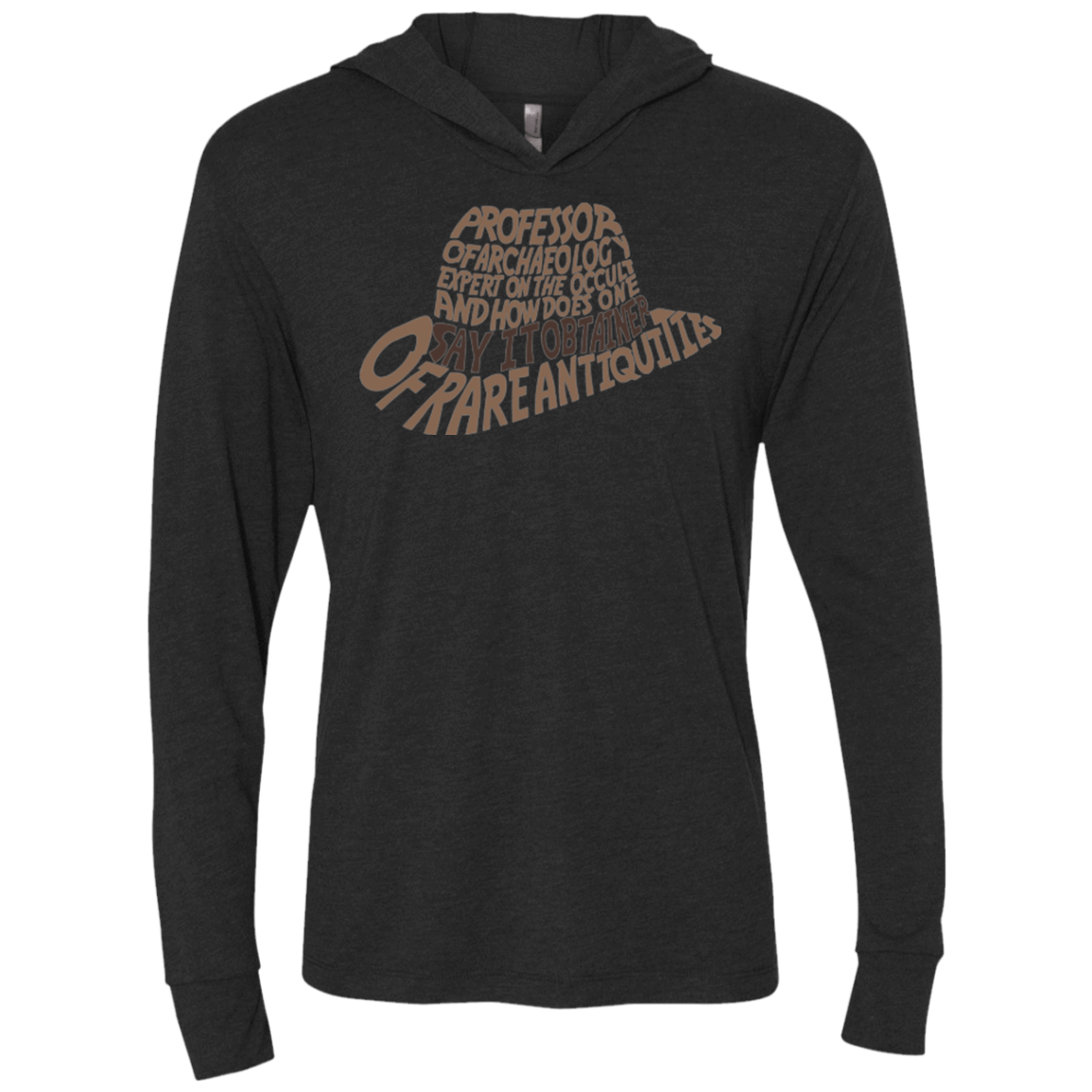 T-Shirts Vintage Black / X-Small Indiana hat Triblend Long Sleeve Hoodie Tee