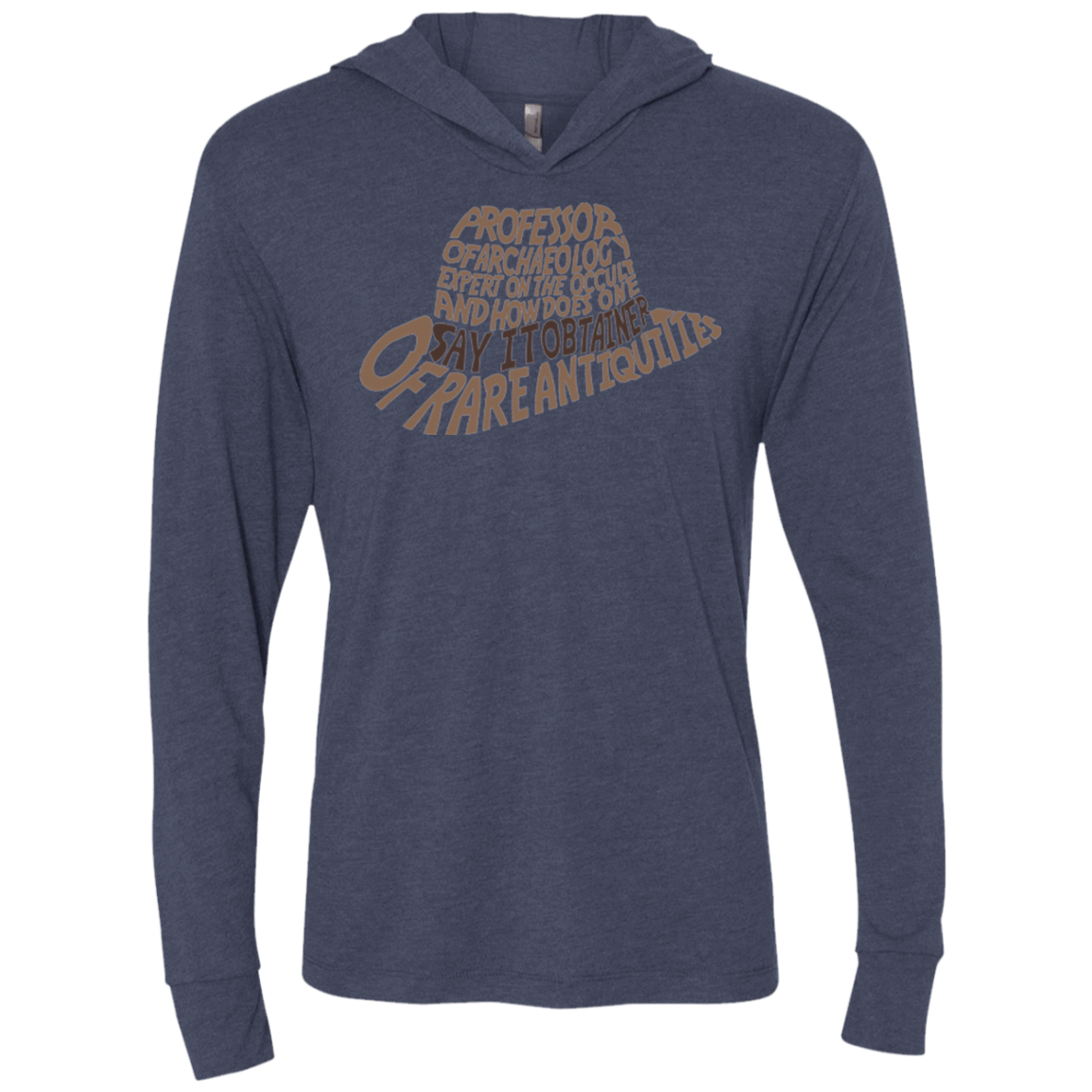 T-Shirts Vintage Navy / X-Small Indiana hat Triblend Long Sleeve Hoodie Tee